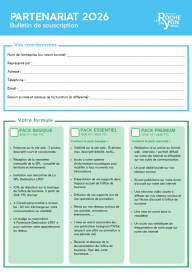 Bulletin de souscription – Partenariat 2026