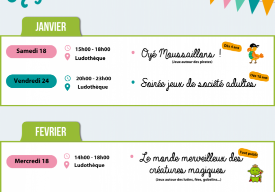 Soirée jeux de société enfants/adultes