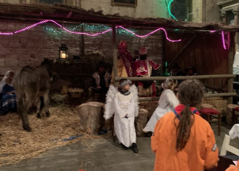 Crèche vivante de Noël à Fougeré