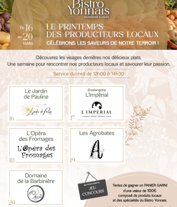 Le Printemps des Producteurs Locaux au Bistro Yonnais
