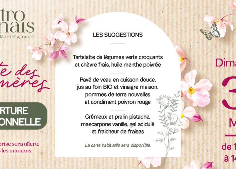 Suggestions Fête des Mères au Bistro Yonnais