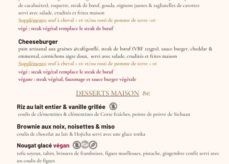 La cave à manger – Menu de Noël