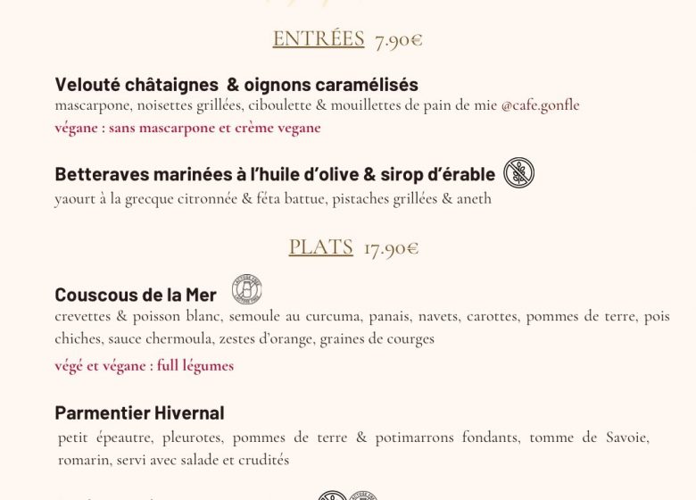 La cave à manger – Menu de Noël