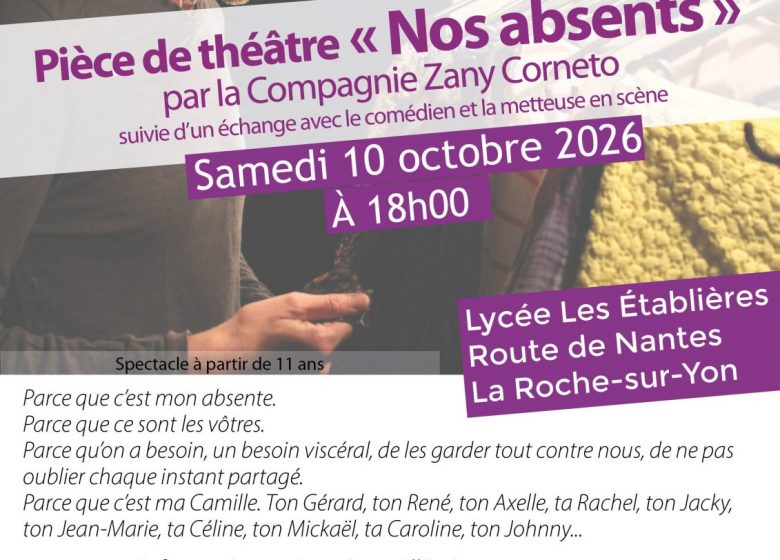 Pièce de Théâtre « Nos absents »