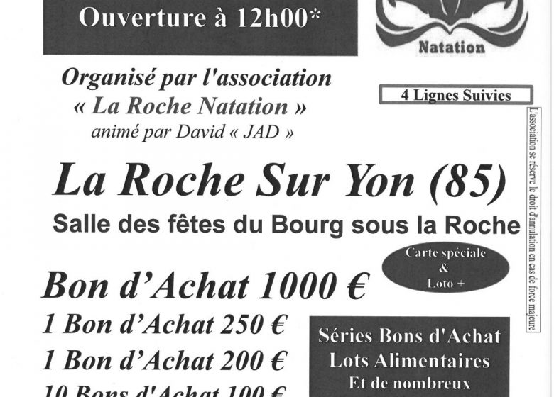 Super LOTO organisé par La Roche Sur Yon Natation