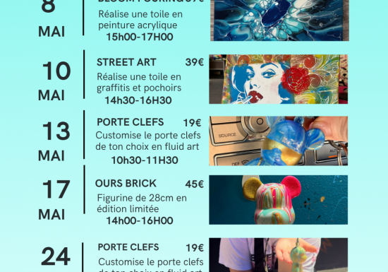 Programme de mai chez Self&rsquo;Art