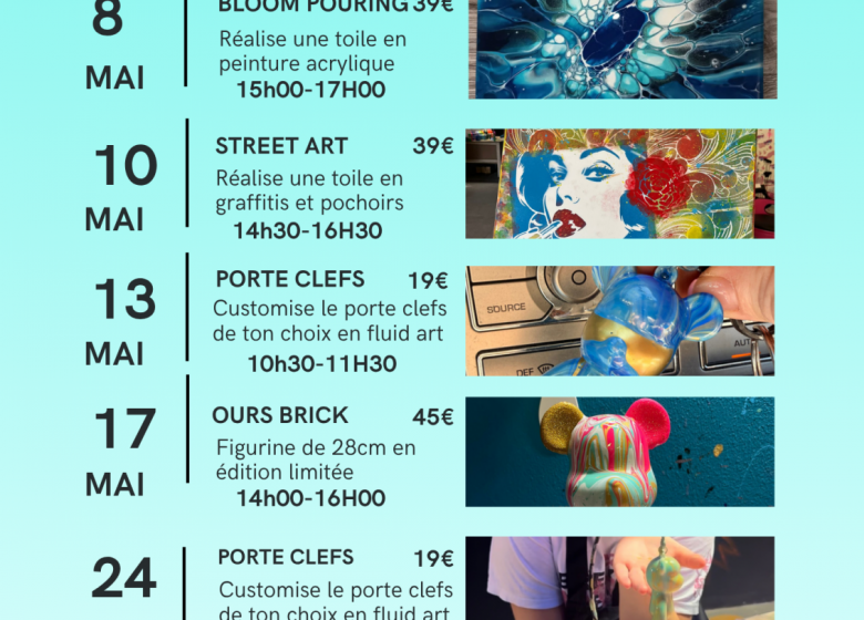 Programme de mai chez Self&rsquo;Art