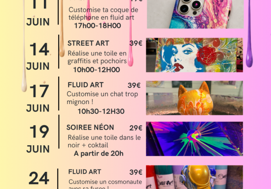 Ateliers Self&rsquo;Art – Programme de Juin