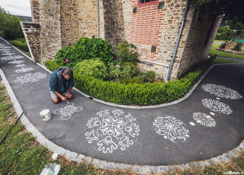 Création d’une fresque monumentale avec Ali dans la Rue Clemenceau