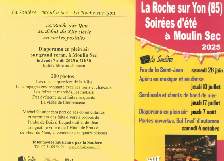 Diaporama en plein air sur grand écran