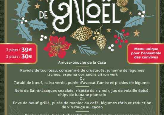 Menu de Nöel pour les groupes – Andina