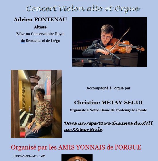 Concert violon alto et orgue