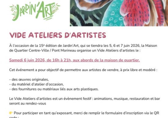 Jardin&rsquo;Art : Vide ateliers d&rsquo;artistes