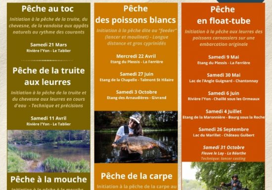 Stages de pêche demi-journée