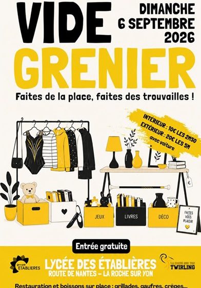 Vide grenier de la Roche/Yon twirling