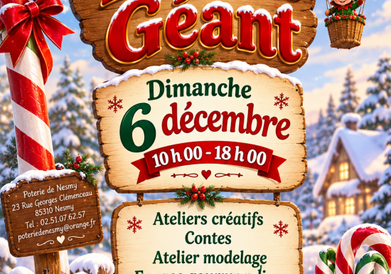 Marché de Noël àl a Poterie de Nesmy « Le Noël Géant »