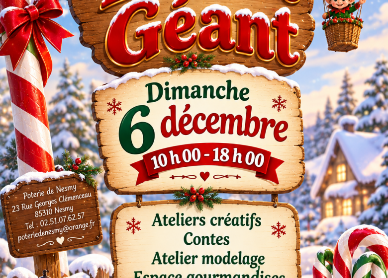 Marché de Noël àl a Poterie de Nesmy « Le Noël Géant »