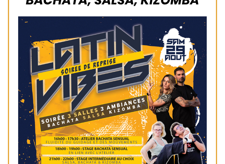 SOIRÉE BACHATA, SALSA, KIZOMBA