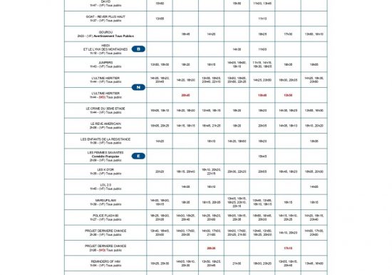 PROGRAMME DU CINEVILLE LRSY DU 25 AU 31 MARS