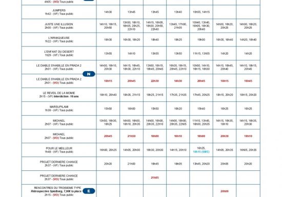 PROGRAMME DU CINEVILLE LRSY DU 29/04 AU 05/05