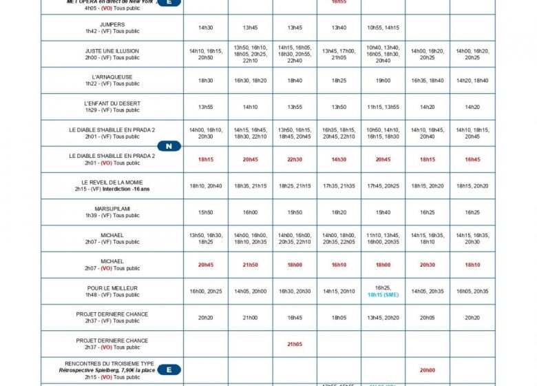 PROGRAMME DU CINEVILLE LRSY DU 29/04 AU 05/05