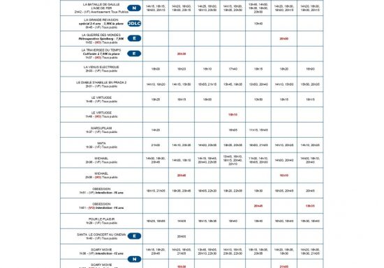 PROGRAMME DU CINEVILLE LRSY DU 03 AU 09 JUIN
