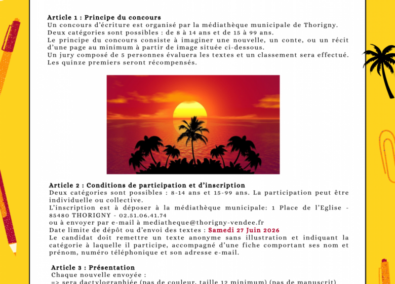 Concours d’écriture à partir d’une image
