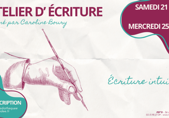 Ateliers d&rsquo;écriture à la Médiathèque PEP&rsquo;S