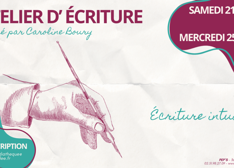 Ateliers d&rsquo;écriture à la Médiathèque PEP&rsquo;S