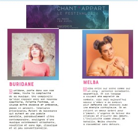 Chant&rsquo;appart à Venansault avec Buridane et Melba