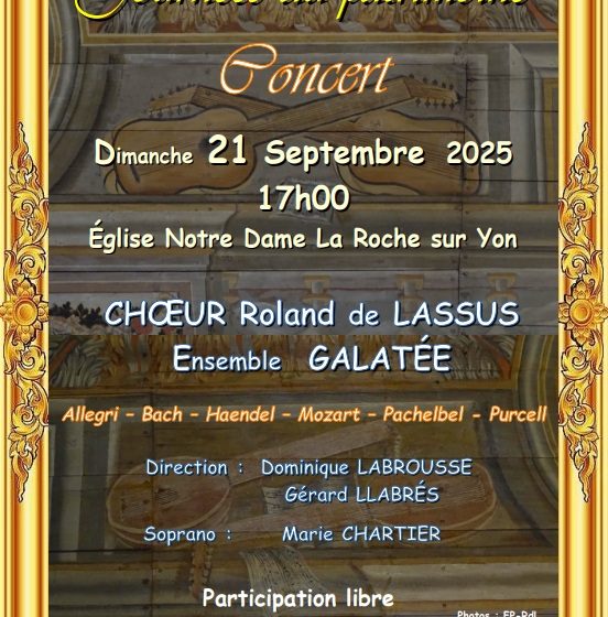 Concert du choeur roland de Lassus et de l’Ensemble Galatée