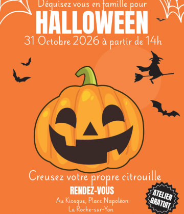 Animation Halloween « Creuse ta citrouille » à La Roche-sur-Yon