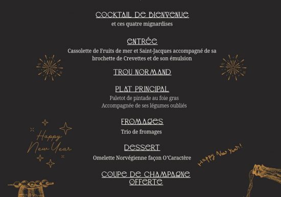 O’Caractere – Menu de la Saint Sylvestre