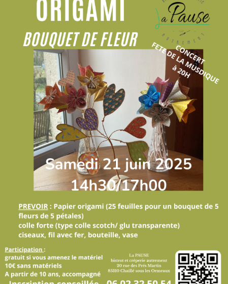 ORIGAMI Bouquet de fleur