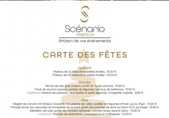 Scénario traiteur – Carte des fêtes de fin d’année